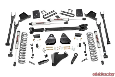 Rough Country 6" Lift Kit Diesel V2 Monotube Shocks 3.5in w/Factory Rear Overload Springs Ford F-250 Super Duty F-350 Super Duty 2017-2022 - 56071