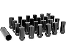 Rough Country 9/16 x 18 Bulge Acorn Lug Nut Set of 32 Black for Dodge Ram & Dakota
