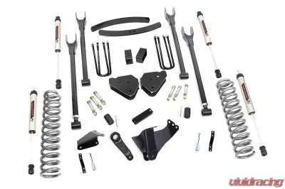 Rough Country 6" Lift Kit Diesel V2 Monotube w/Factory Rear Overload Springs Ford F-250 Super Duty F-350 Super Duty 2005-2007 - 58070