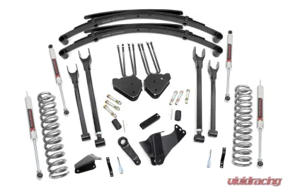 Rough Country 8" Lift Kit 4 Link RR Springs M1 Ford F-250 | F-350 Super Duty 05-07 - 59040