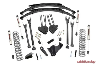 Rough Country 8" Lift Kit Rear Springs w/V2 Monotube Ford F-250 Super Duty F-350 Super Duty 2005-2007 - 59070