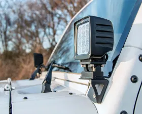 Rough Country Lower Windshield Light Mounts Jeep Wrangler JK 2007-2018