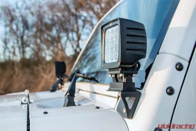 Rough Country Lower Windshield Light Mounts Jeep Wrangler JK 2007-2018 - 6004