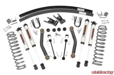 Rough Country 4.5" Lift Kit Rear AAL w/V2 Monotube Jeep Cherokee XJ 1984-2001 - 62370