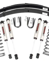 Rough Country 3" Lift Kit w/V2 Monotube Leaf Springs Jeep Cherokee XJ 2WD 4WD 1984-2001                                     - 63070 - Image 3