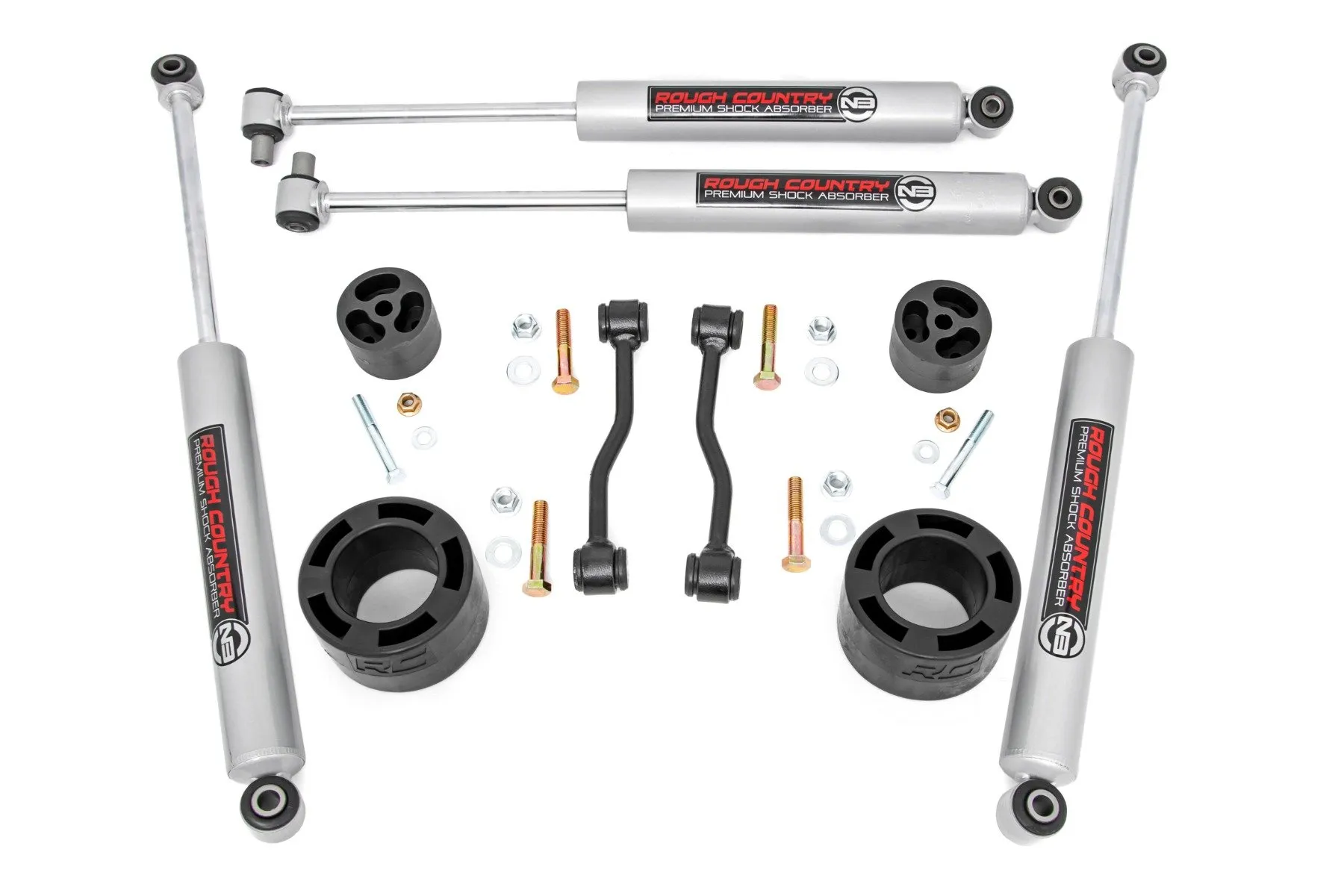 Rough Country 2.5" Leveling Kit w/Premium N3 Jeep Gladiator JT 2020-2022 - 63430A