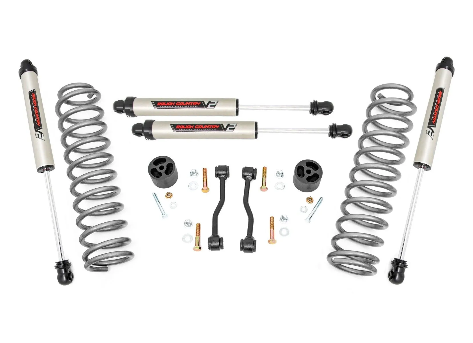 Rough Country 2.5" Leveling Kits w/V2 Monotube Jeep Gladiator JT 2020-2022 - 64870