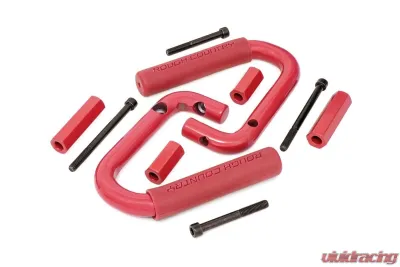 Rough Country Grab Handles Steel Front Red - 6501RED