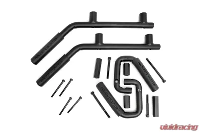 Rough Country Solid Steel Front and Rear Grab Handles Set of 4 Jeep Wrangler 2007-2018 - 6503