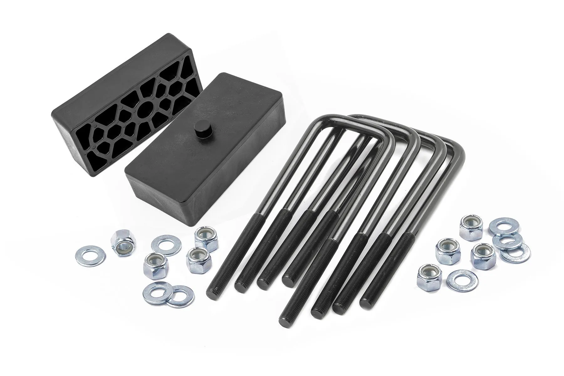 Rough Country 1.5" Block and U-Bolt Kit Chevy Silverado 2500 HD |GMC Sierra 2500 HD 2WD | 4WD 2001-2010 - 6573