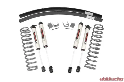 Rough Country 3" Lift Kit w/V2 Monotube Add-a-leafs Jeep Cherokee XJ 2WD 4WD 1984-2001 - 67070
