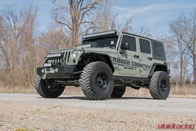 Rough Country 4" Lift Kit X-Series w/V2 Monotube Shocks Jeep Wrangler JK Unlimited 2WD 4WD 2007-2018 - 67470