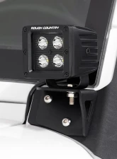 Rough Country Lower Windshield LED Light Mounts Jeep Wrangler JK 2007-2018                                     - 70044 - Image 3