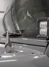 Rough Country Lower Windshield LED Light Mounts Jeep Wrangler JK 2007-2018                                     - 70044 - Image 3