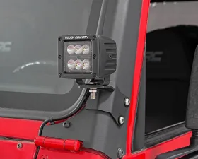 Rough Country Lower A-Pillar Light Mounts Jeep Wrangler TJ 1997-2006