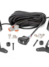 Rough Country 2" LED Lower Windshield Kit Black Series w/Amber DRL Jeep Gladiator JT Wrangler JL 2 Door Wrangler JL Unlimited 2018-2022                                     - 70052DRLA - Image 6