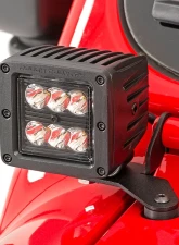 Rough Country 2" LED Lower Windshield Kit Black Series w/Amber DRL Jeep Gladiator JT Wrangler JL 2 Door Wrangler JL Unlimited 2018-2022                                     - 70052DRLA - Image 2