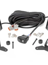 Rough Country 2" LED Lower Windshield Kit Black Series w/White DRL Jeep Gladiator JT Wrangler JL 2 Door Wrangler JL Unlimited 2018-2022                                     - 70052DRL - Image 6