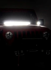 Rough Country 2" LED Lower Windshield Kit Black Series w/White DRL Jeep Gladiator JT Wrangler JL 2 Door Wrangler JL Unlimited 2018-2022                                     - 70052DRL - Image 6