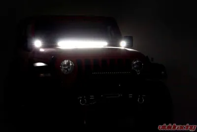 Rough Country 2" LED Cube Easy-Mount Kit Black Series w/Amber DRL Jeep Gladiator JT Wrangler JL 2 Door Wrangler JL Unlimited 2018-2022 - 70060