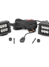Rough Country Black Series 2" LED Cube Easy Mount Kit Jeep Wrangler JL Gladiator JT 2018-2022                                     - 70062 - Image 4