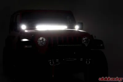 Rough Country Black Series 2" LED Cube Easy Mount Kit Jeep Wrangler JL Gladiator JT 2018-2022 - 70062