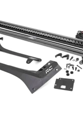 Rough Country 50" Straight LED Light Bar Upper Windshield Kit Black Series Single Row Jeep Gladiator JT Wrangler JL 2 Door Wrangler JL Unlimited 2018-2022                                     - 70065 - Image 6
