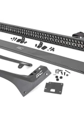 Rough Country 50" Straight LED Light Bar Upper Windshield Kit Black Series w/White DRL Dual Row Jeep Gladiator JT Wrangler JL 2 Door Wrangler JL Unlimited 2018-2022                                     - 70067 - Image 6