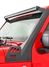 Rough Country 50" Straight LED Light Bar Upper Windshield Kit Black Series w/White DRL Dual Row Jeep Gladiator JT Wrangler JL 2 Door Wrangler JL Unlimited 2018-2022                                     - 70067 - Image 2