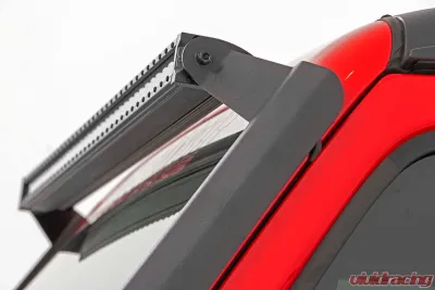 Rough Country 50" Straight LED Light Bar Upper Windshield Kit Black Series w/White DRL Dual Row Jeep Gladiator JT Wrangler JL 2 Door Wrangler JL Unlimited 2018-2022 - 70067