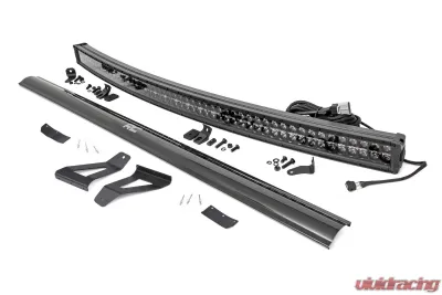 Rough Country LED Light Dual Row Black Series w/White DRL Jeep Cherokee XJ 2WD 4WD 1984-2001 - 70074