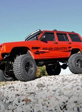 Rough Country LED Light Dual Row Black Series w/White DRL Jeep Cherokee XJ 2WD 4WD 1984-2001                                     - 70074 - Image 4