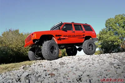 Rough Country LED Light Dual Row Black Series w/White DRL Jeep Cherokee XJ 2WD 4WD 1984-2001 - 70074
