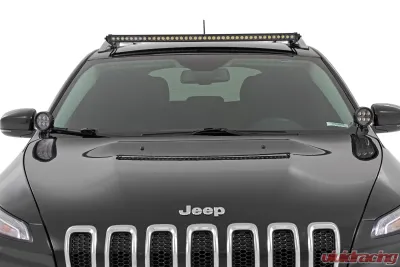 Rough Country LED Light Kit Ditch Mount 3.5" Amber DRL for Jeep Cherokee KL 2014-2021 - 70083