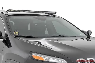 Rough Country 40" Black Single Row Roof Mounted LED Light Kit Jeep Cherokee KL 2014-2023 - 70086