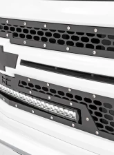 Rough Country Mesh Grille 30 Single Row LED Black Chevy Silverado 1500 2WD 4WD 2014-2015                                     - 70103 - Image 2