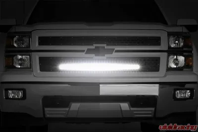 Rough Country Mesh Grille 30 Single Row LED Black Chevy Silverado 1500 2WD 4WD 2014-2015 - 70103
