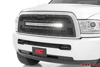 Rough Country Mesh Grille 30" Dual Row LED Black Ram 2500 3500 2WD | 4WD 2013-2018 - 70152