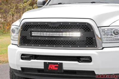 Rough Country Mesh Grille 30" Dual Row LED Black Ram 2500 3500 2WD | 4WD 2013-2018 - 70152