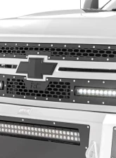 Rough Country Mesh Grille 12" Single Row LED Pair Black Chevy Silverado 2500 HD 3500 HD 2WD | 4WD 2011-2014                                     - 70155 - Image 6