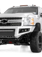 Rough Country Mesh Grille 12" Single Row LED Pair Black Chevy Silverado 2500 HD 3500 HD 2WD | 4WD 2011-2014                                     - 70155 - Image 3