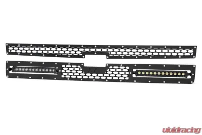 Rough Country Mesh Grille 12" Single Row LED Pair Black Chevy Silverado 2500 HD 3500 HD 2WD | 4WD 2011-2014 - 70155