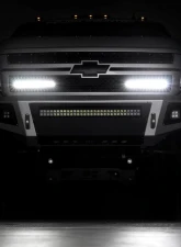Rough Country Mesh Grille 12" Single Row LED Pair Black Chevy Silverado 2500 HD 3500 HD 2WD | 4WD 2011-2014                                     - 70155 - Image 6