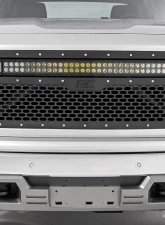 Rough Country Mesh Grille with 30 Inch Dual Row LED for 2014-2015 GMC Sierra Black Amber DRL                                     - 70190BDA - Image 4