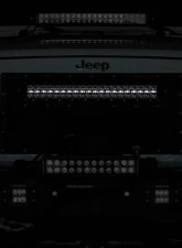 Rough Country Mesh Grille with 30 Inch Dual Row LED for 2014-2015 GMC Sierra Black Amber DRL                                     - 70190BDA - Image 5