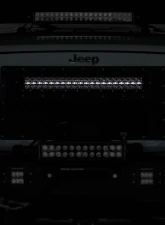 Rough Country Mesh Grille 30" Dual Row LED Black/White DRL for 2014-2015 GMC Sierra                                     - 70190DRL - Image 5