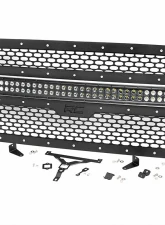 Rough Country Mesh Grille for Ford F-150 2015-2017 with 30 Inch Dual Row LED Black Finish                                     - 70193DRL - Image 6