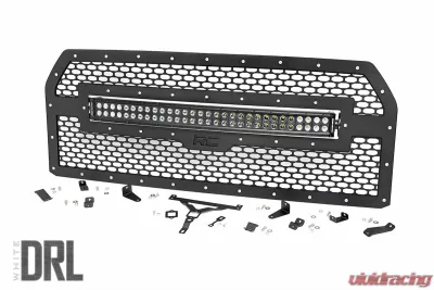 Rough Country Mesh Grille for Ford F-150 2015-2017 with 30 Inch Dual Row LED Black Finish - 70193DRL