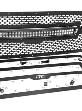 Rough Country Mesh Grille Black Series for Ford F-150 2015-2017, LED Light Bar Included                                     - 70193 - Image 3