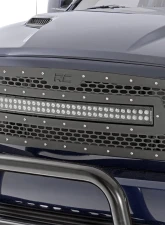 Rough Country Mesh Grille 30 Inch Dual Row LED Light Bar for Ram 1500 2013-2024 Black Amber DRL                                     - 70199BDA - Image 3